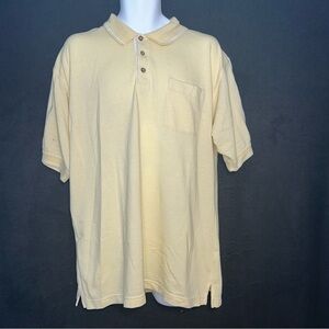 Men's XL Yellow VTG Collared Long Short Sleeve Golf Shirt - Knights Sportwear